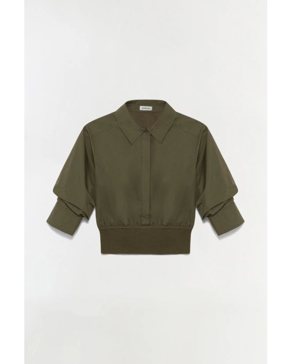 STILES KNIT COTTON SHIRT FERN