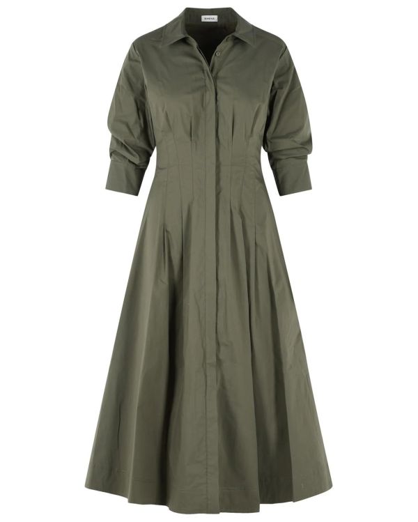 JAZZ PINTUCK MIDI DRESS FERN