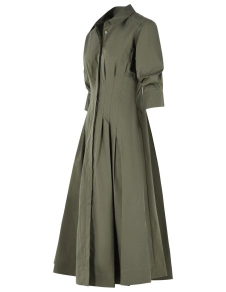 JAZZ PINTUCK MIDI DRESS FERN