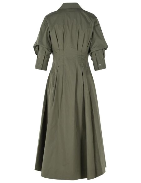 JAZZ PINTUCK MIDI DRESS FERN