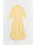 ROBE MI-LONGUE JAZZ COTON PLIS CREUX JAUNE BUTTERCREAM