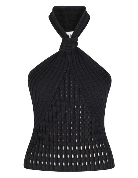 LYRIX HALTER TOP BLACK