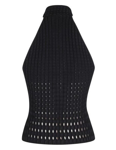 LYRIX HALTER TOP BLACK
