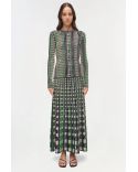 JUPE MIDI DRUE MAILLE OEILLETS MIDNIGHT MULTI
