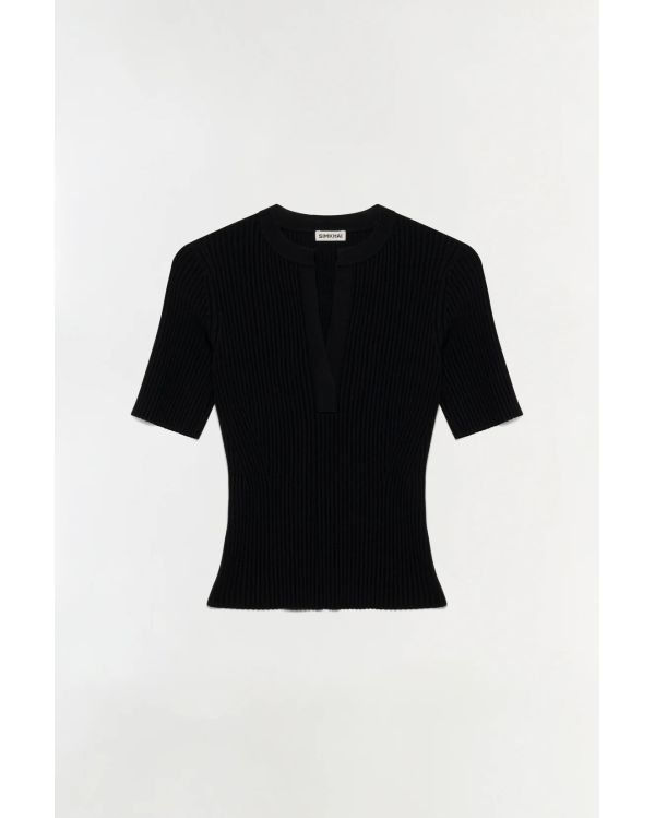 MILEY KNIT TOP BLACK
