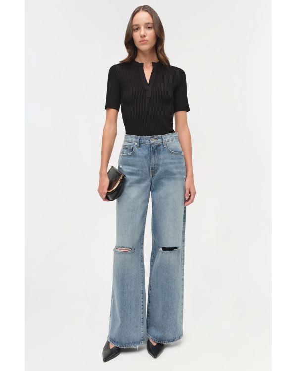 MILEY KNIT TOP BLACK
