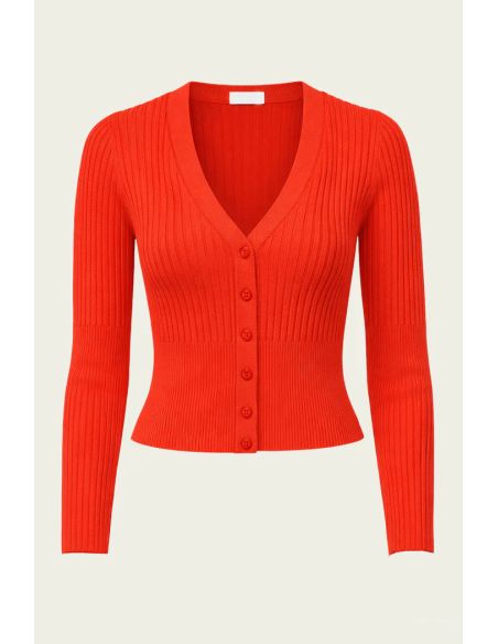 AILANY KNIT CARDIGAN LOBSTER