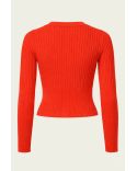 CARDIGAN AILANY MAILLE ROUGE HOMARD