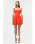 MINI-ROBE INDIE MAILLE ROUGE HOMARD