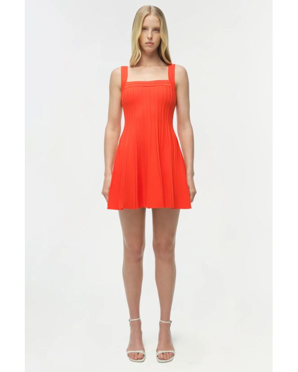 MINI-ROBE INDIE MAILLE ROUGE HOMARD 2