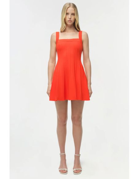 MINI-ROBE INDIE MAILLE ROUGE HOMARD