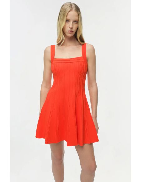 INDIE KNIT MINI DRESS LOBSTER
