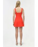 MINI-ROBE INDIE MAILLE ROUGE HOMARD