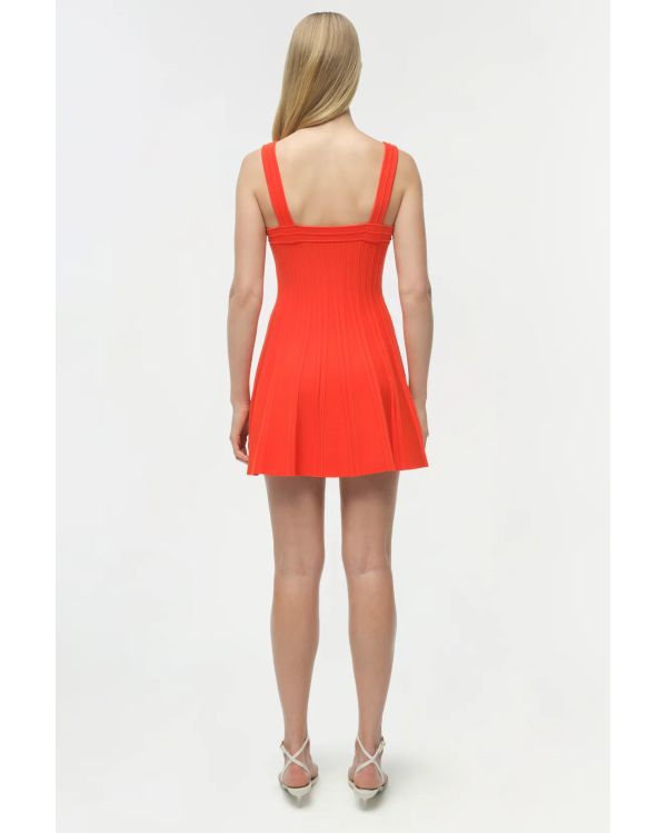 INDIE KNIT MINI DRESS LOBSTER