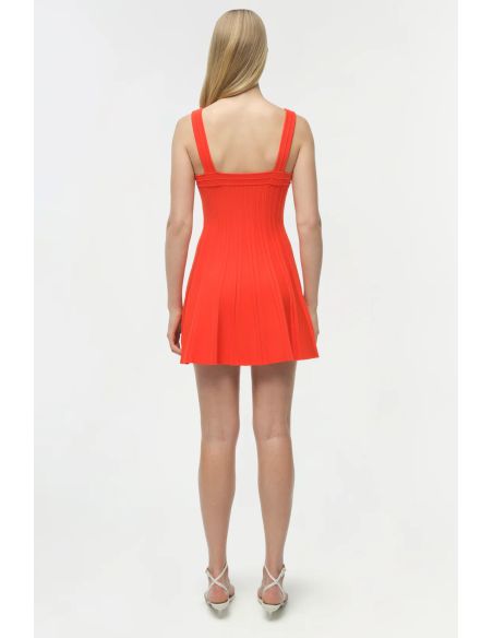 MINI-ROBE INDIE MAILLE ROUGE HOMARD