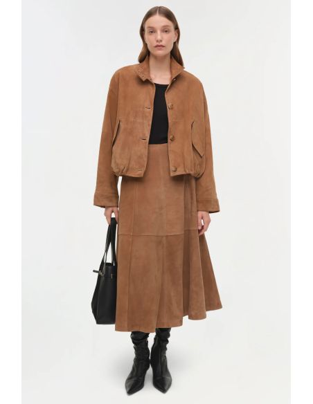 MARLEY SUEDE JACKET CAMEL