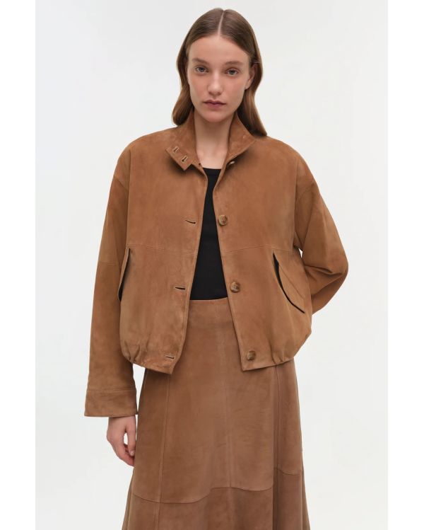 MARLEY SUEDE JACKET CAMEL