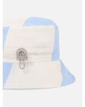 LE BOB BALUCHON MAXI RAYURES DIAGONALES BLANC / BLEU