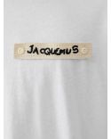 LE TSHIRT PLAGE ÉCUSSON BEIGE TRICOT BLANC