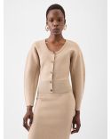 LE CARDIGAN DOPPIO MULTI-BEIGE