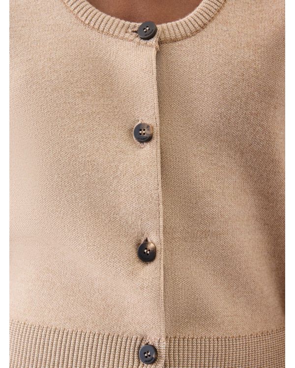 LE CARDIGAN DOPPIO MULTI-BEIGE