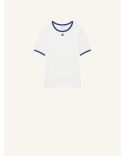 SIGNATURE CONTRAST TSHIRT HERITAGE WHITE / MINERAL BLUE