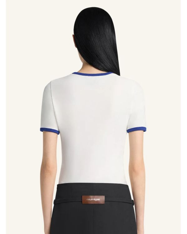 SIGNATURE CONTRAST TSHIRT HERITAGE WHITE / MINERAL BLUE