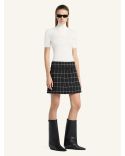 TWO-POCKETS CHECKED SKIRT BLACK / HERITAGE WHITE