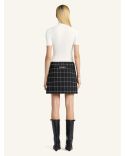 TWO-POCKETS CHECKED SKIRT BLACK / HERITAGE WHITE
