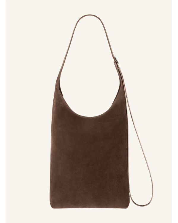 LARGE MELT SUEDE TOTE BAG DARK BRONZE