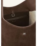GRAND SAC TOUTE-FONCTION EN DAIM MELT BRONZE FONCÉ