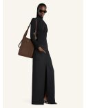 LARGE MELT SUEDE TOTE BAG DARK BRONZE