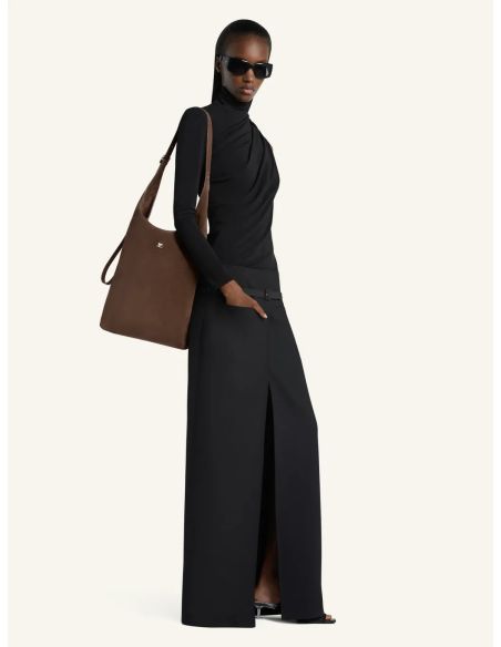 LARGE MELT SUEDE TOTE BAG DARK BRONZE