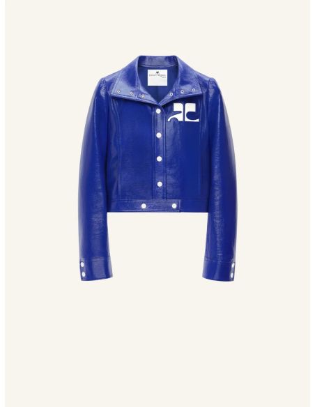 VESTE RÉÉDITION EN VINYLE BLEU MINÉRAL