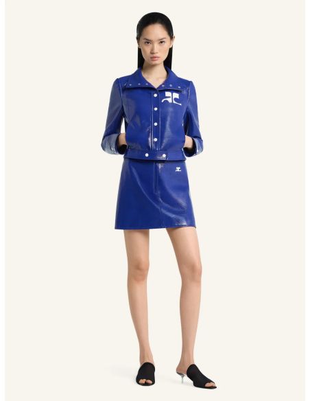 VESTE RÉÉDITION EN VINYLE BLEU MINÉRAL