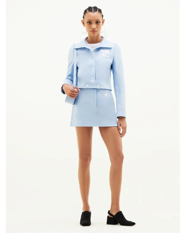 VESTE RÉÉDITION EN VINYLE BLEU CIEL 2