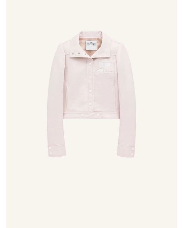 VESTE RÉÉDITION EN VINYLE ROSE PÂLE