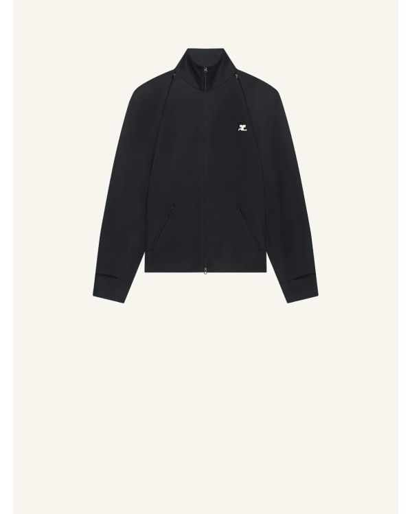 CUT OUT TRACKSUIT JACKET BLACK