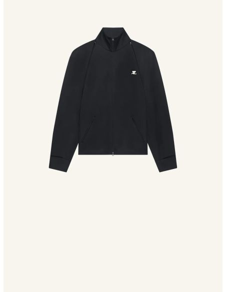 CUT OUT TRACKSUIT JACKET BLACK
