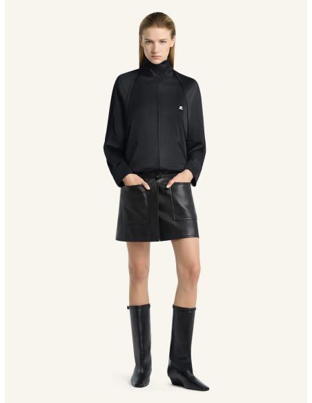 CUT OUT TRACKSUIT JACKET BLACK