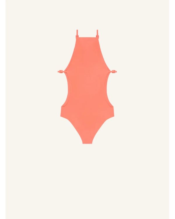 CUT-OUT SWIMSUIT TANGERINE