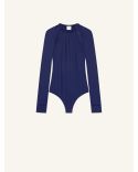 CUT-OUT LONG SLEEVE JERSEY BODY WORK BLUE