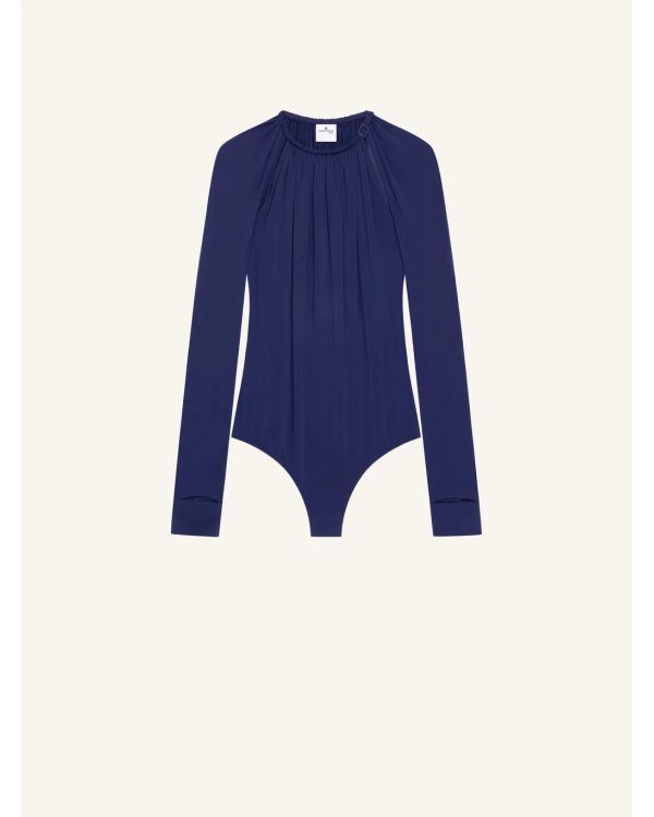 CUT-OUT LONG SLEEVE JERSEY BODY WORK BLUE