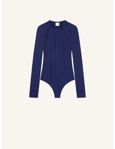 CUT-OUT LONG SLEEVE JERSEY BODY WORK BLUE