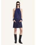 BODY CUT-OUT MANCHES LONGUES EN JERSEY BLEU DE TRAVAIL