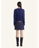 BODY CUT-OUT MANCHES LONGUES EN JERSEY BLEU DE TRAVAIL
