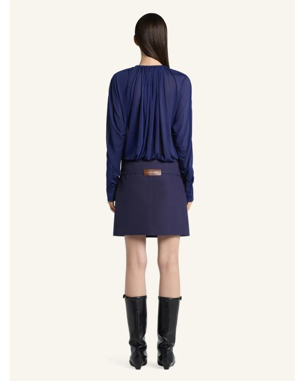 CUT-OUT LONG SLEEVE JERSEY BODY WORK BLUE