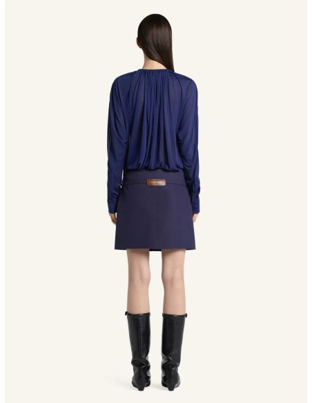 CUT-OUT LONG SLEEVE JERSEY BODY WORK BLUE