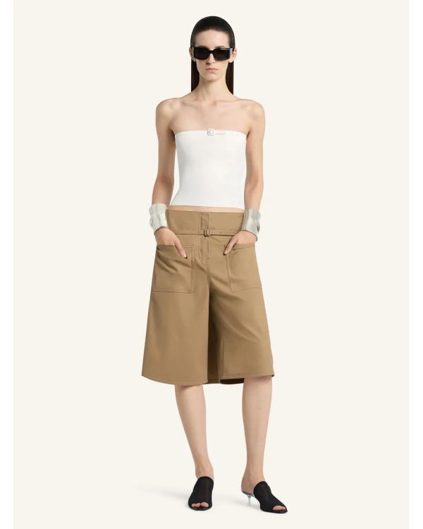 BUCKLE KNIT BUSTIER TOP NATURAL BEIGE 2