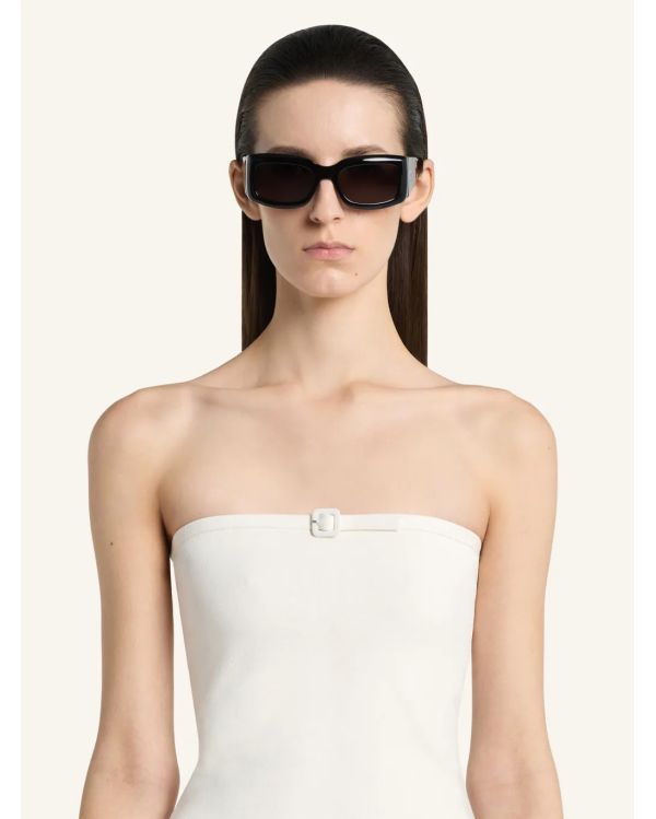 BUCKLE KNIT BUSTIER TOP NATURAL BEIGE